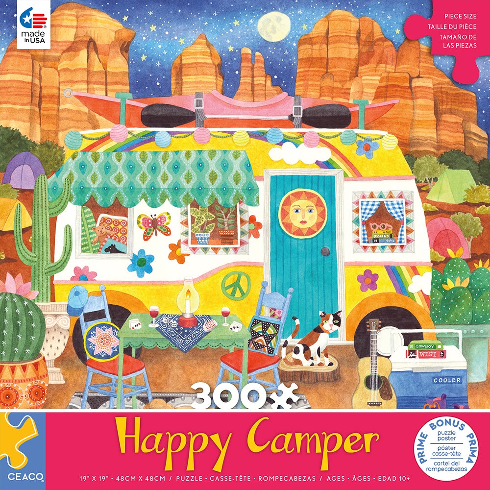 300PC OVERSIZED HAPPY CAMPER ASST (6) BL